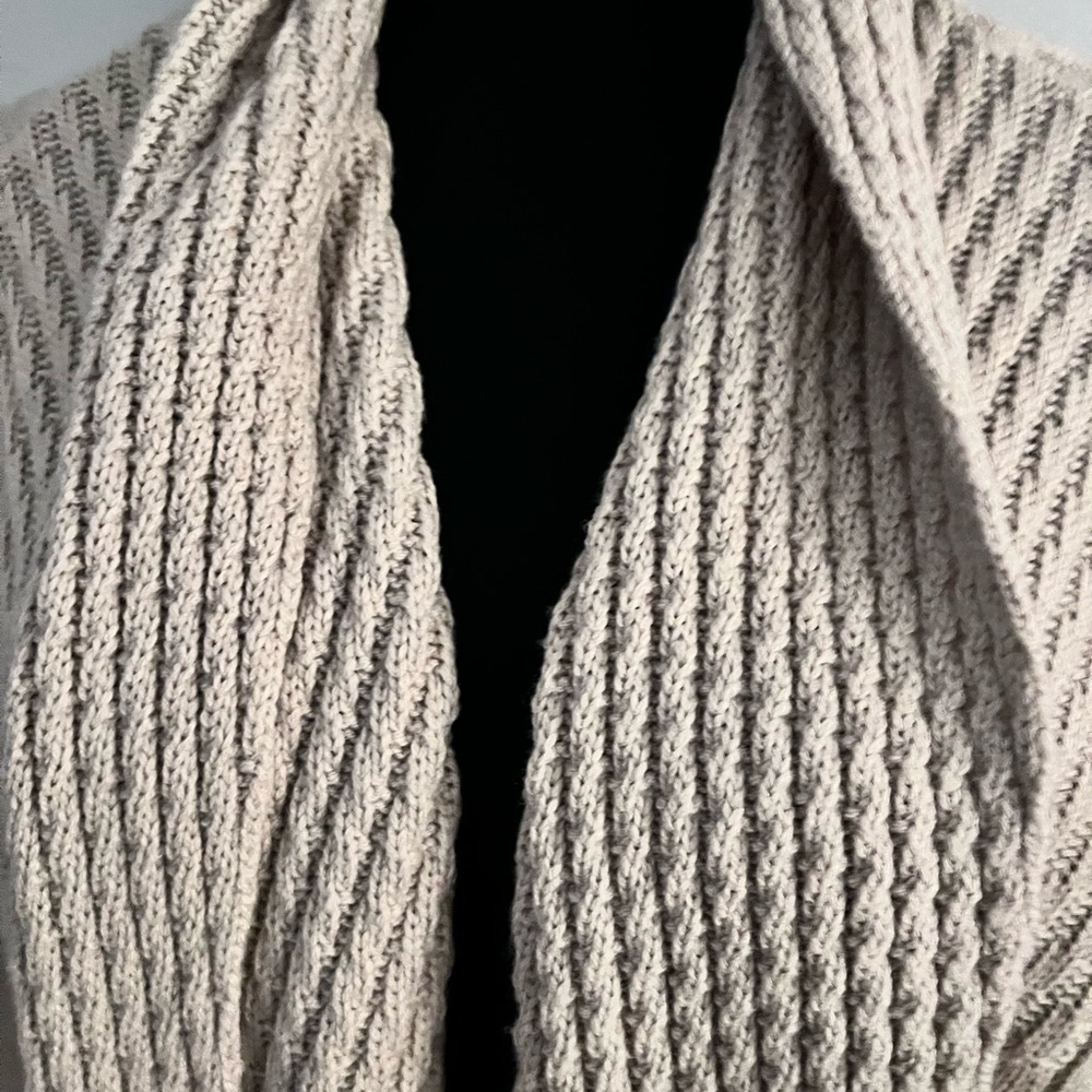 ESPERANZA Light Tan Cozy Sweater sz 1x long knit cardian sweater